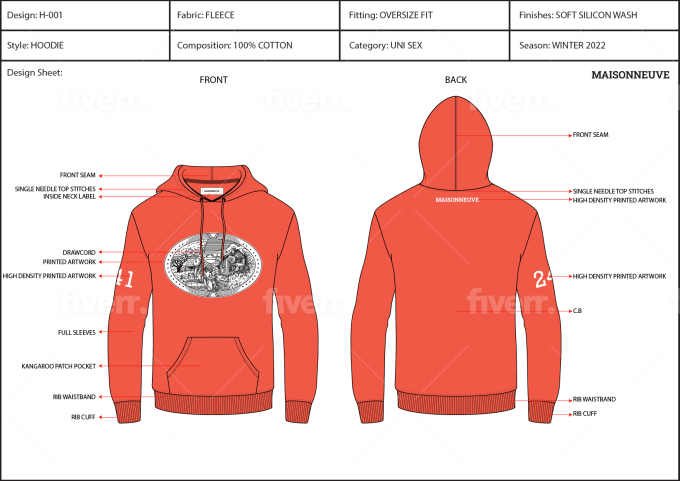 Sweatshirt tech pack online